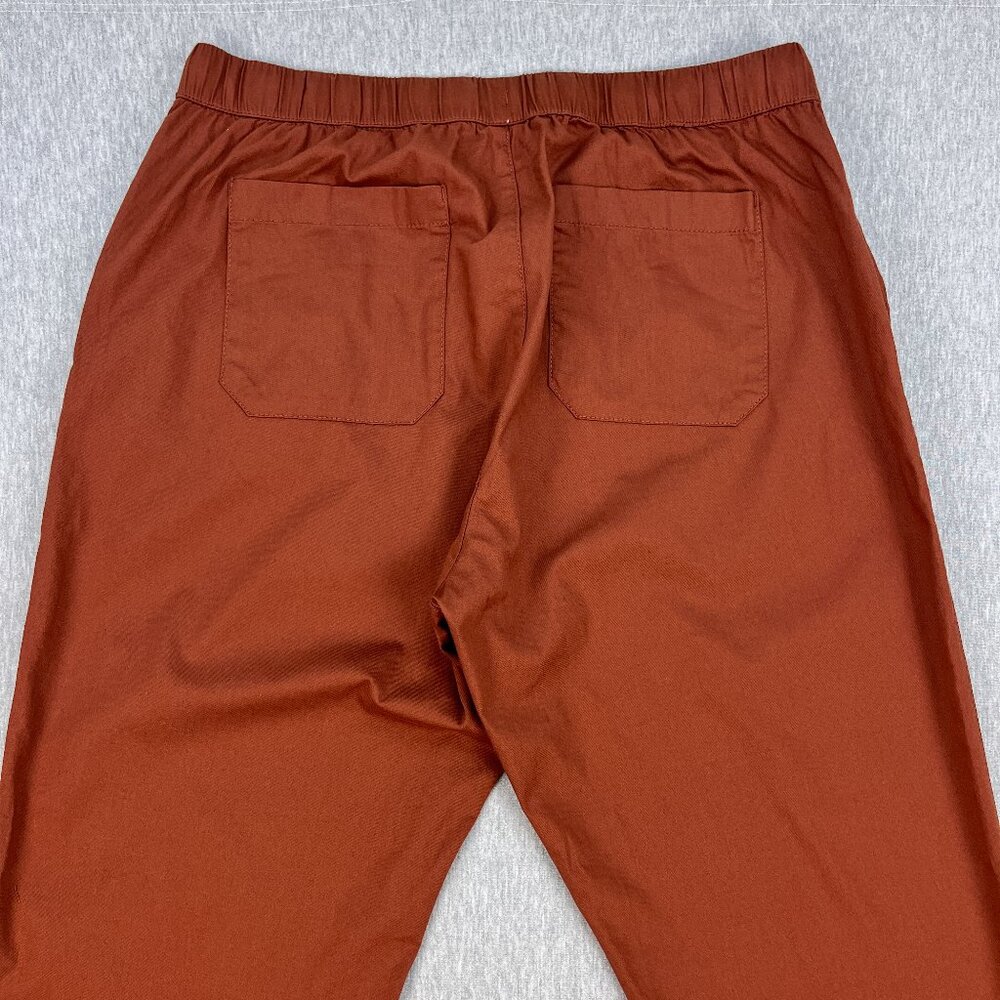 Pact Organic Daily Twill Pants Womens XL Terra Cotta Brown Elastic Waistband NEW - Picture 5 of 14